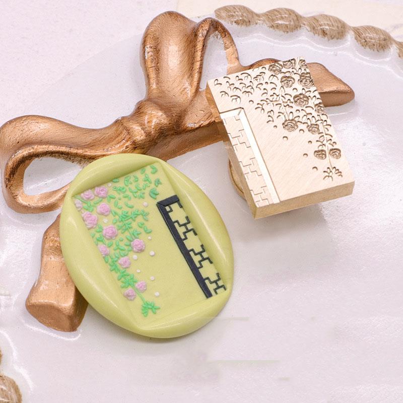 Stempellack Siegel Kupferkopf Künstlerisches Relief Rose Umschlag Tulpe Kerzenlicht Maiglöckchen Flammenfarbe Siegelkopf