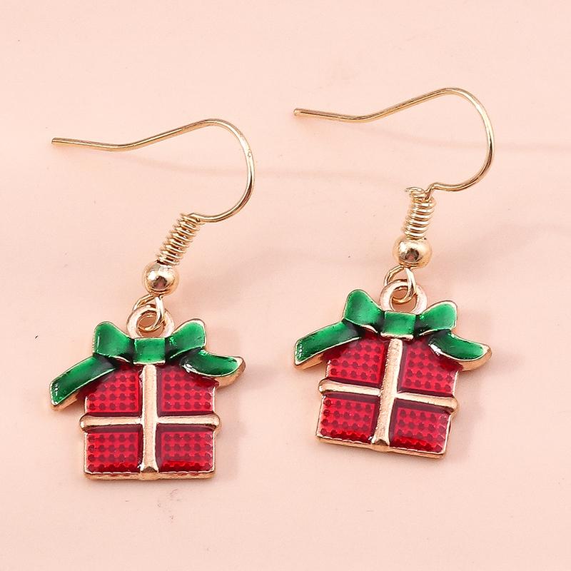 Cute Christmas Earrings Santa Claus Elk Snowman Snowflake Earrings for Women Girls X'mas New Year Jewelry Gifts