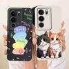 For Vivo S17 V2283A Case Cute Cartoon Cat Butterfly Silicone Back Cover For Vivo S17 S17 Phone Protection Cases Fundas