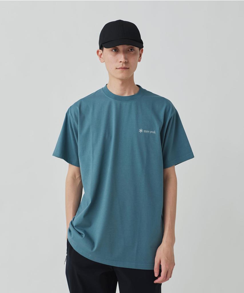 [Snow Peak] Logo T-Shirt, Size S, Blue, TS-25SU101 (Suitable for festivals, camping, and outdoor activities)