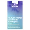 Bio Nutrition, Healthy Hair with Biotin 10,000 Plus, 60 Veggie Capsules