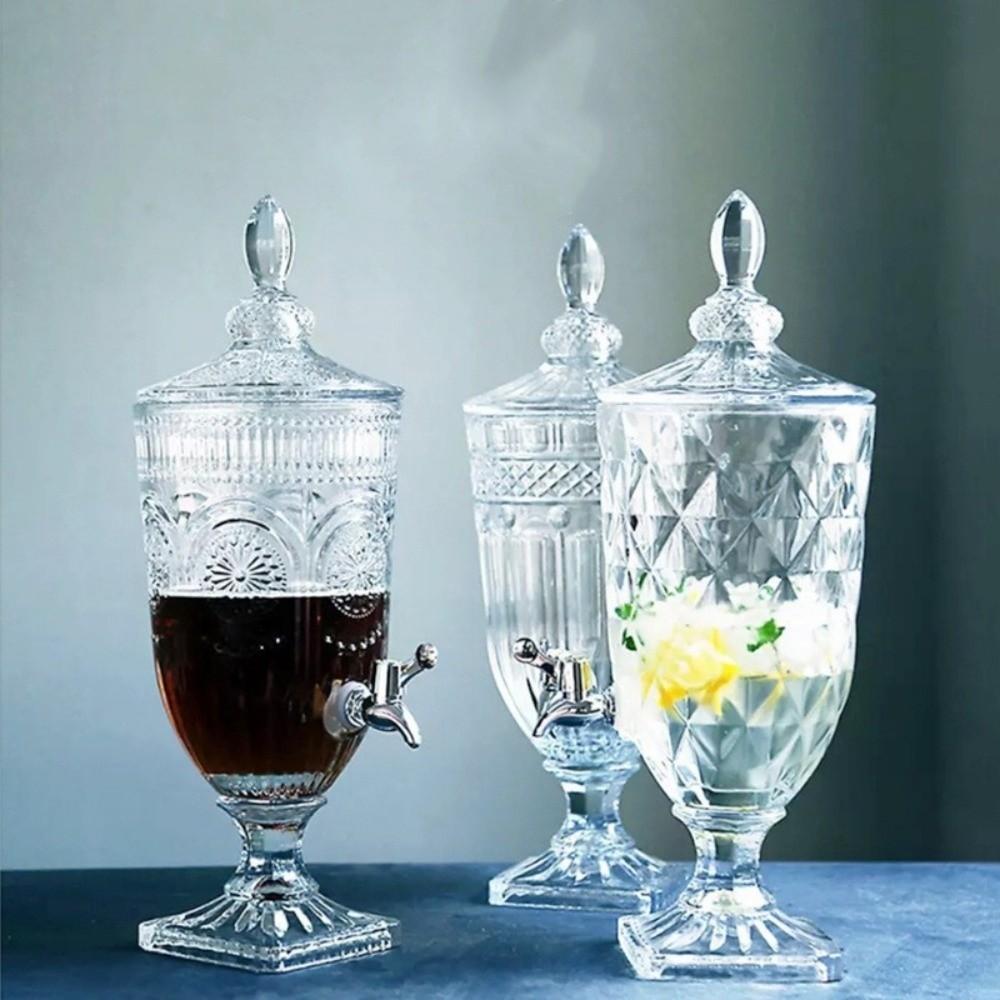 Klares Glas Wasserkaraffe Große Kapazität Eisteekrug Robuster Saftkrug Heimdekoration