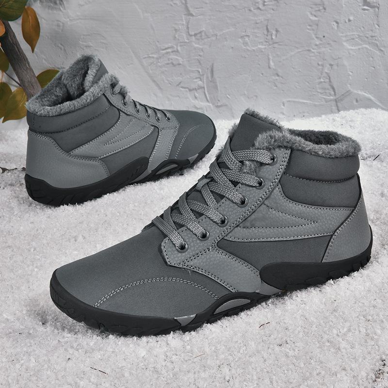High-top velvet warm cotton shoes autumn and winter men's shoes outdoor snow boots waterproof, non-slip and wear-resistant