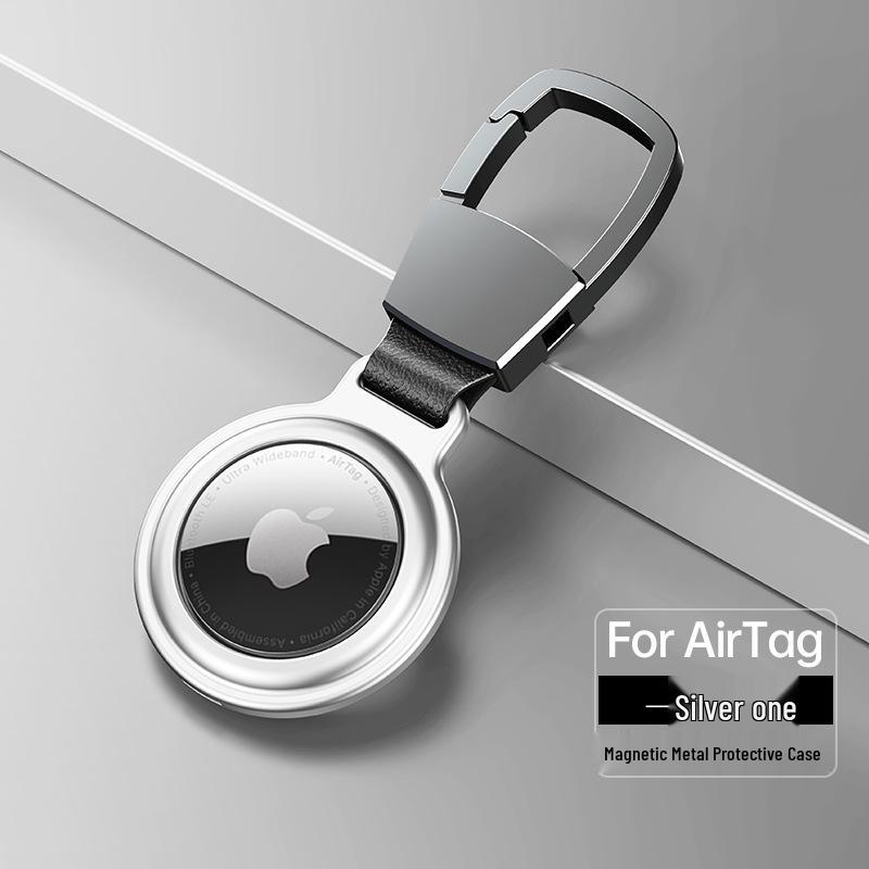 Magnetic Aluminum Alloy AirTag Protective Keychain Case