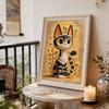 5D DIY Frameless Pearl Painting Cute Cat Pattern Painting Kit Suitable for Home Living Room Bedroom and Other Wall Decoration Art Paintings