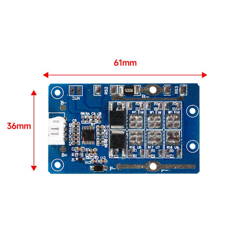 4S 12.8V Lithium Battery Protection Board with Overcharge, Overdischarge, Short Circuit, and 20A Current Limit.