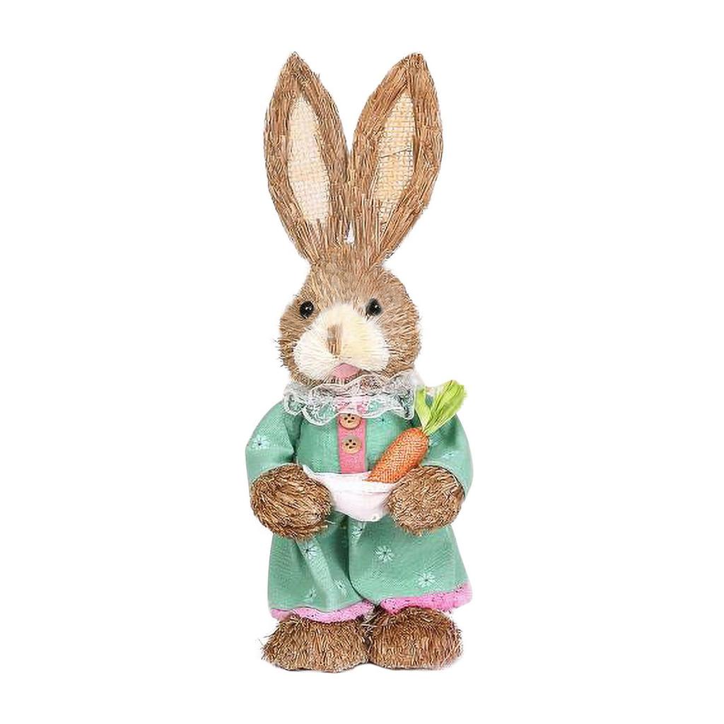 Easter Simulation Bunny Home Garden Bunny Decoration Creative Straw Bunny