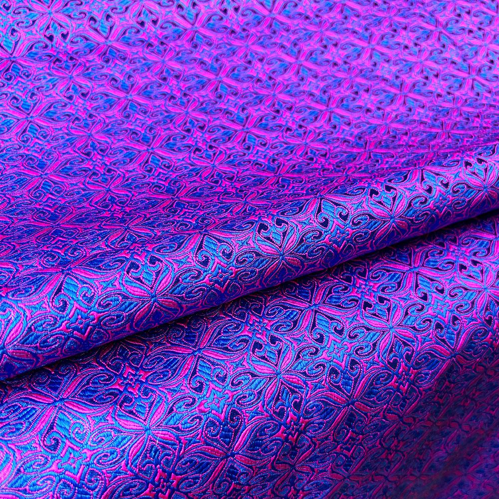 Jacquard Brocade Fabric Damask Flower Patterned Faux Silk Trim Cheongsam Children Costume Hanbok DIY Dress Doll Clothes Material