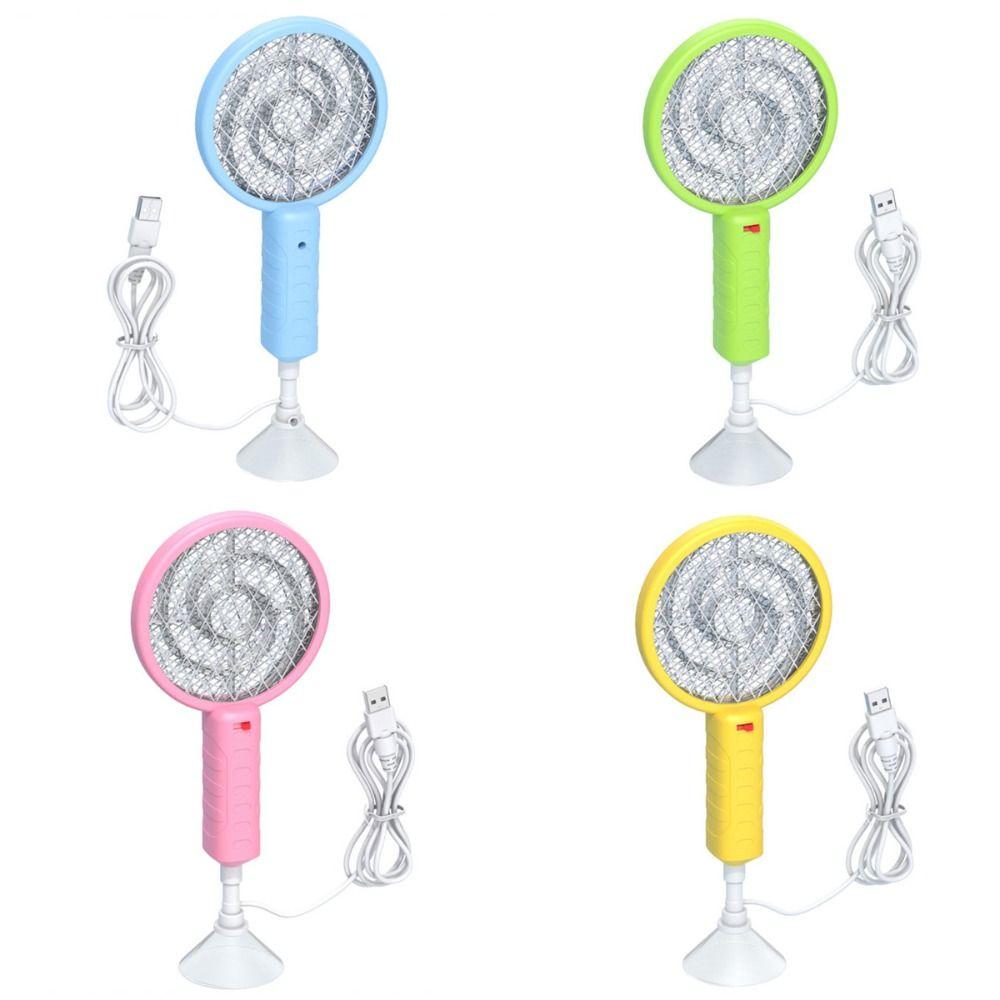 Electric Shock Insect Racket Suction Cup Fly Bug Zapper Physical Mosquito Trap Racket  Outdoor