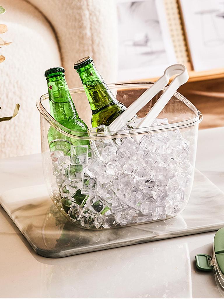 Großer durchsichtiger Outdoor-Camping-Eiskübel mit Tablett