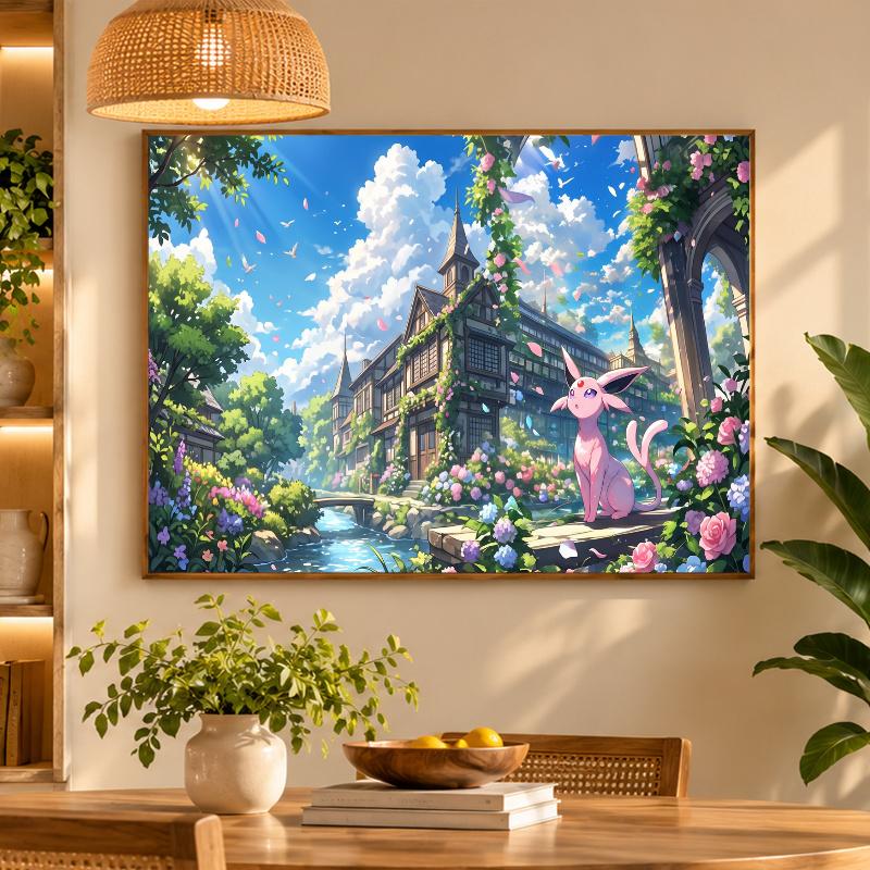 5D Diamond Painting espeon DIY Full Drill Diamond Art Kit Home Decoration