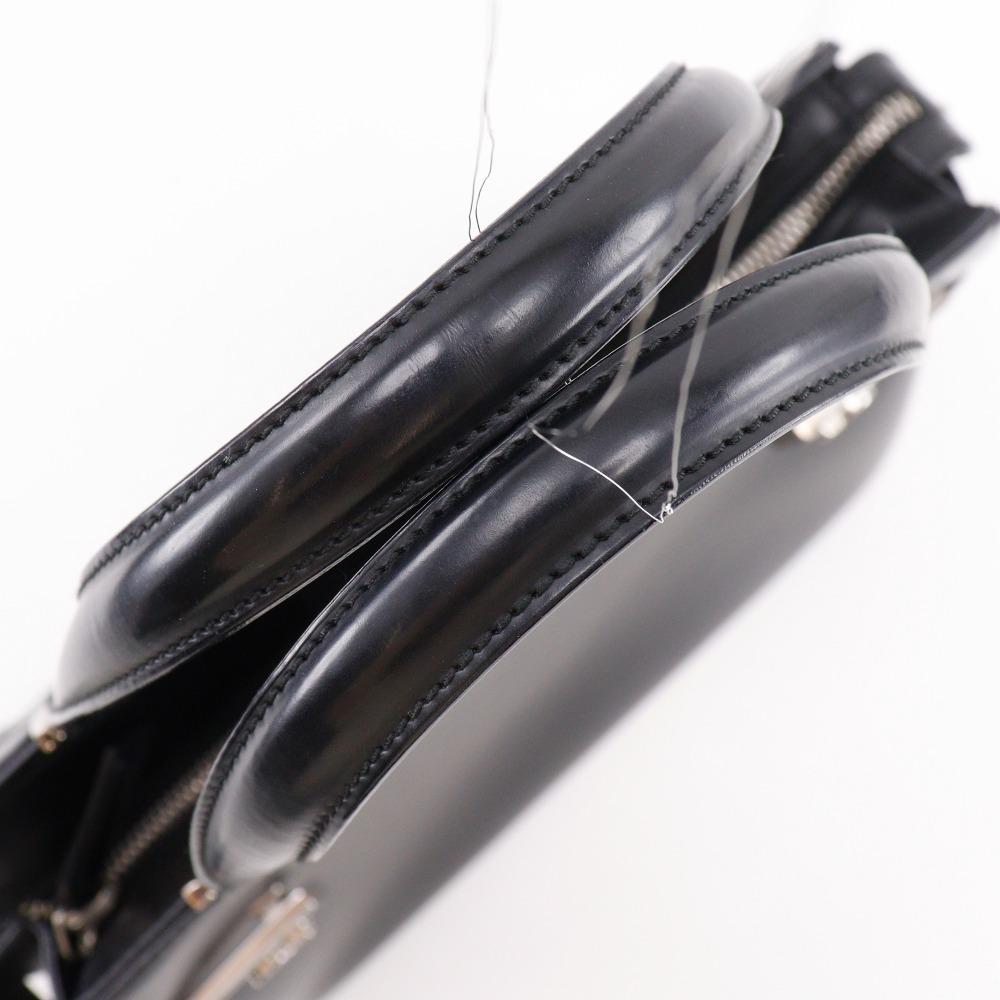 Salvatore Ferragamo Gancini Handbag AQ-21 0167 Black Leather Women Used