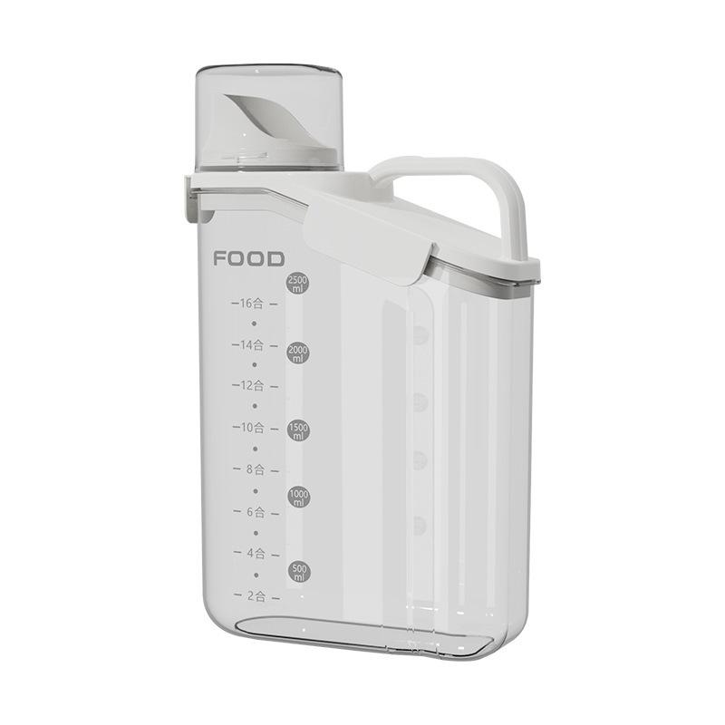 

Kitchen Handheld Airtight Grain Storage Jar - Multi-functional Transparent Small Rice Bucket, Moisture-proof, Easy to Carry,
