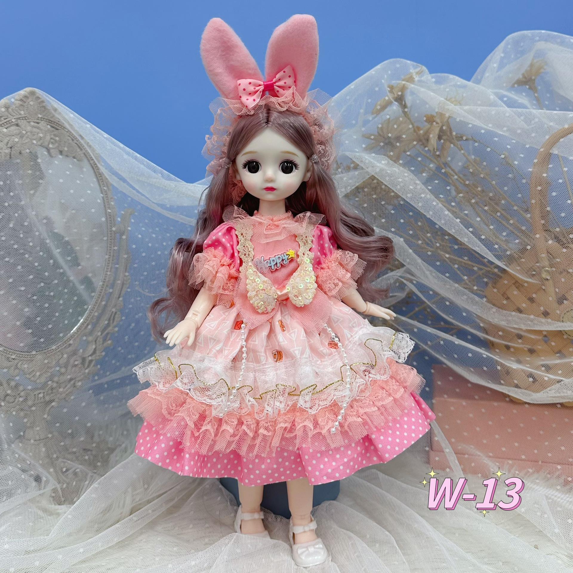 

30cm Cute Doll Dress Up Barbie Doll Girl Birthday Gift Music baby рожевий колір