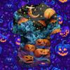 Men's Quick Dry Round Neck Short Sleeve T-Shirt with Halloween Print for Workout and Running