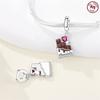 Copper Food Drink Strawberry Ice Cream Heart Coffee Charms Beads Pendant For Original Bracelet Woman Girl Jewelry