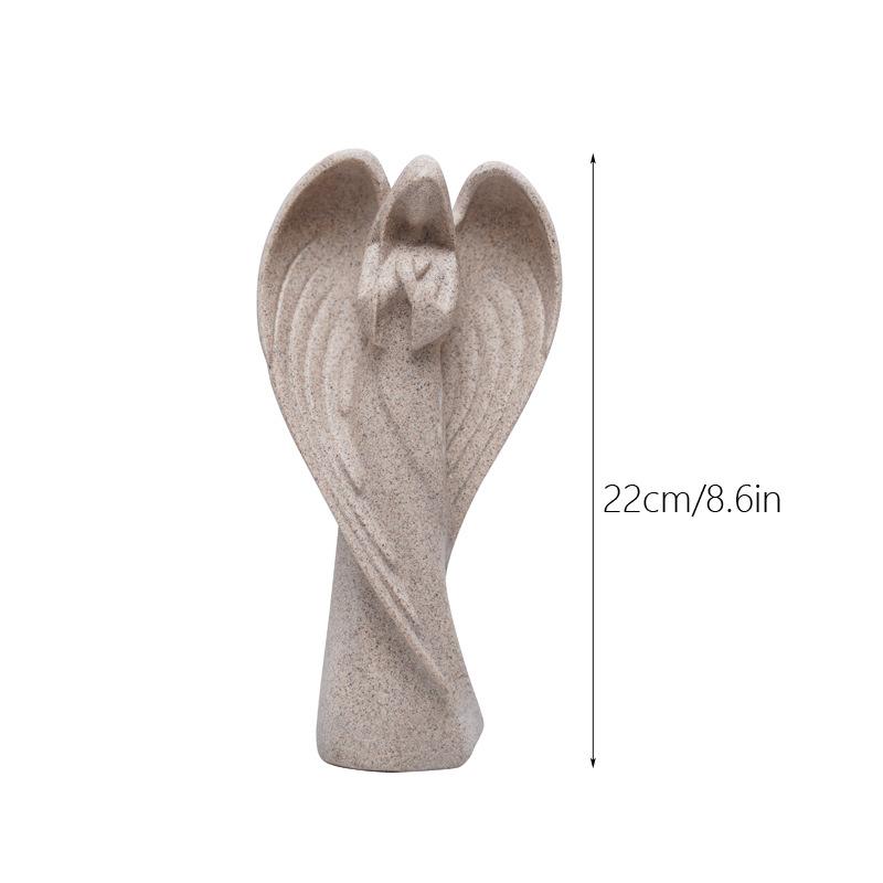 Sandstone Guardian Angel Ornaments Resin Character Sculpture Creative Design Tabletop Living Room Model Room Decoration