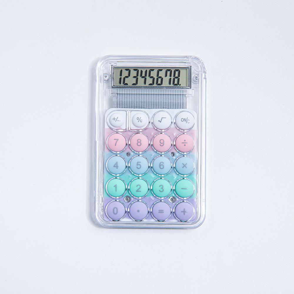 Compact Transparent Mini Calculator for Students