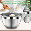 Mixing Bowls with Lids Set, Stainless Steel Mixing Bowls with Colander, Strainer with Mixing Bowl Set, Kitchen Gadgets Bowl Christams Gift, Size 4,