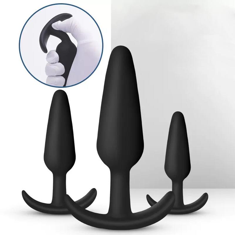 3 Sizes Soft Silicone Anal Plug Bullet Vibrator Prostate Stimulator Adult Intimate Sex Toy For Men Women Gay Couples