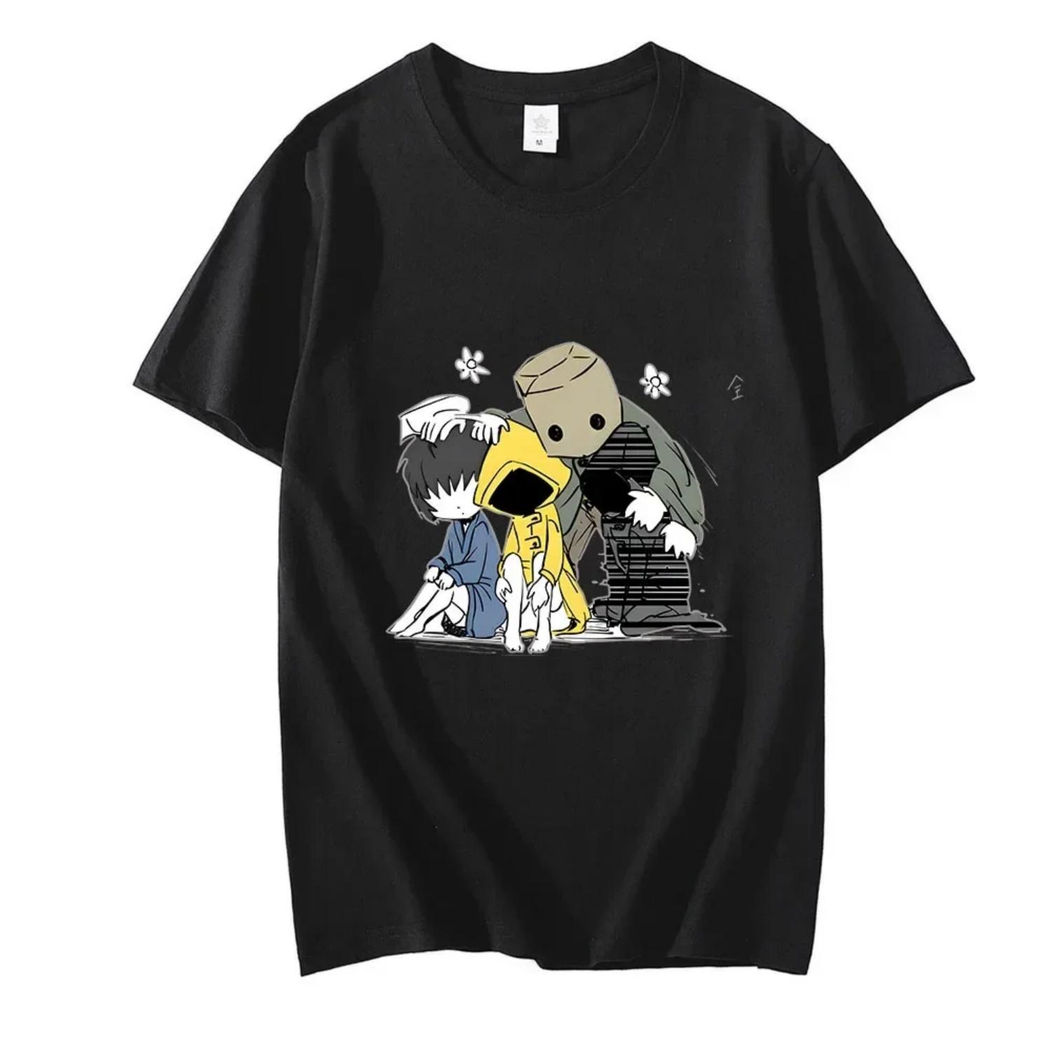 

Terror Adventure Little Nightmares T-shirts Touch Harajuku Hot Game T Shirts 100% Cotton Tshirts Originality O-neck S чёрный