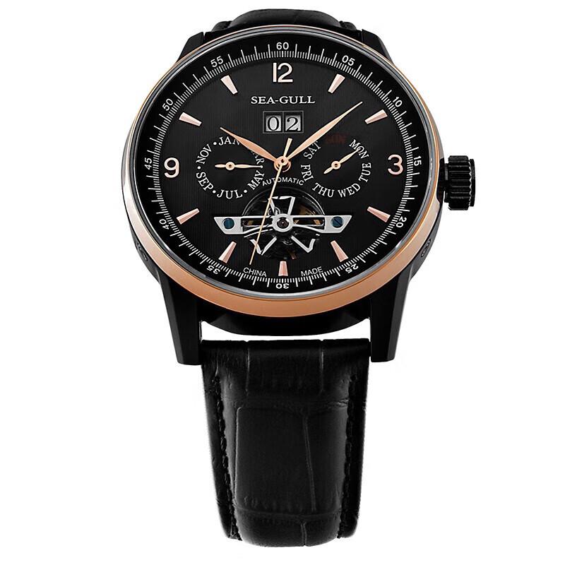 Seagull Men's Automatic Triple Calendar Skeleton Watch