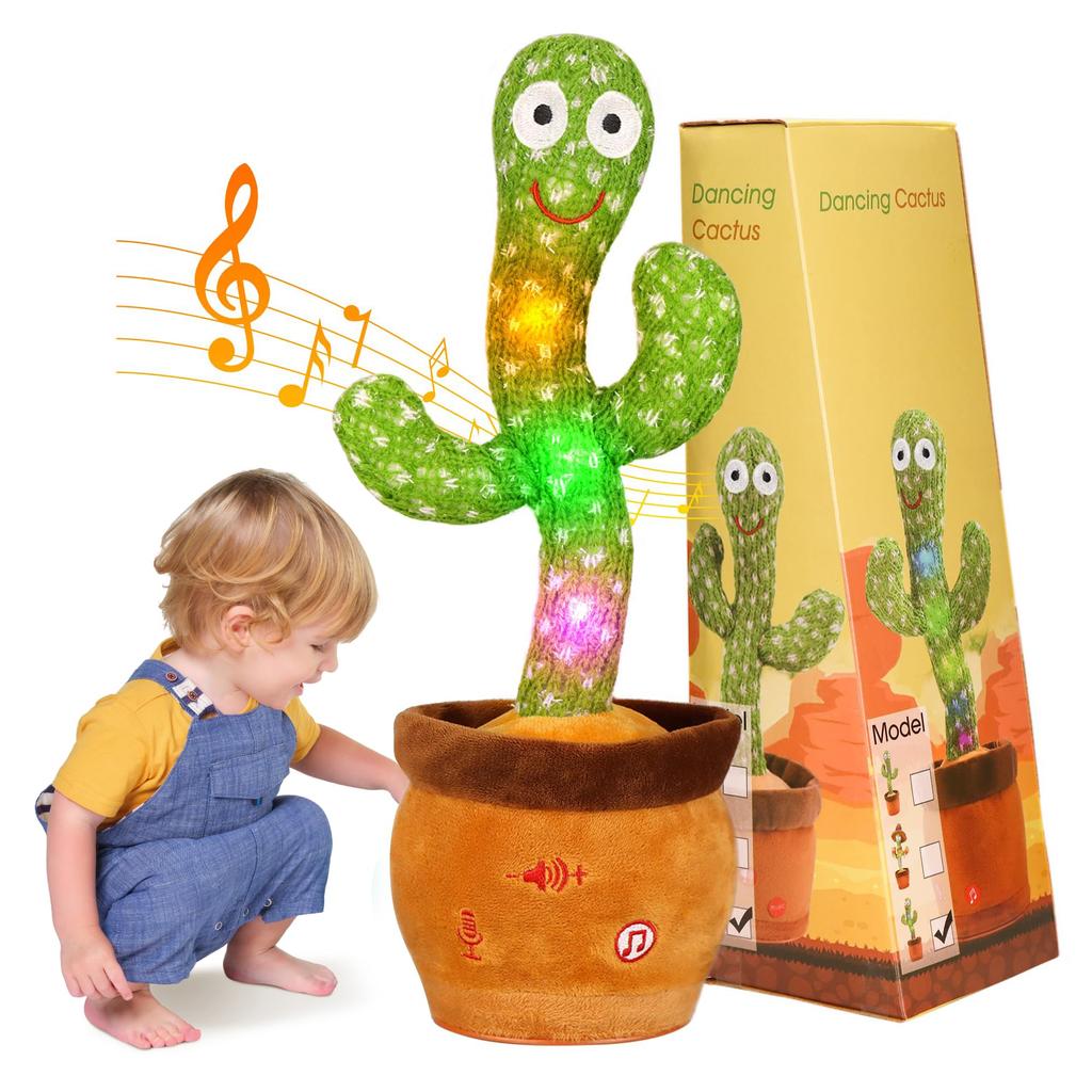 MIAODAM Moving, Dancing, Talking Cactus Toy, Perfect for Birthdays, Children's Day, Christmas, and more. This dancing cactus toy can sing, imitate