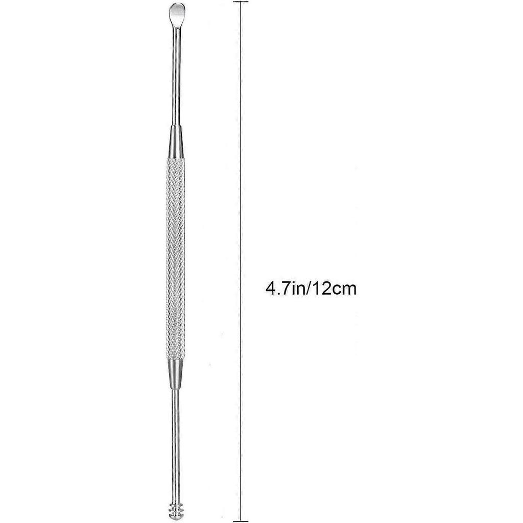 Steel Ear Pick Earwax Remover Spoon Ear Scraper Scratcher Ear Cleaner with Storage Box, 304 Stainless