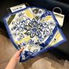 New old money wind chain neck scarf women's commuting versatile soft silk scarf neck protection shawl outer scarf