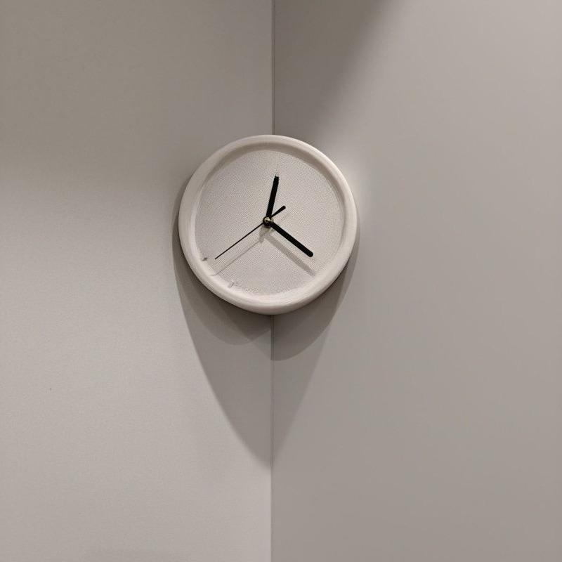 BEPAN Decorative Clock No Punching Inner and Outer Corners Living Room Simple Silent Wall Clock Sense of Technology Art Decoration