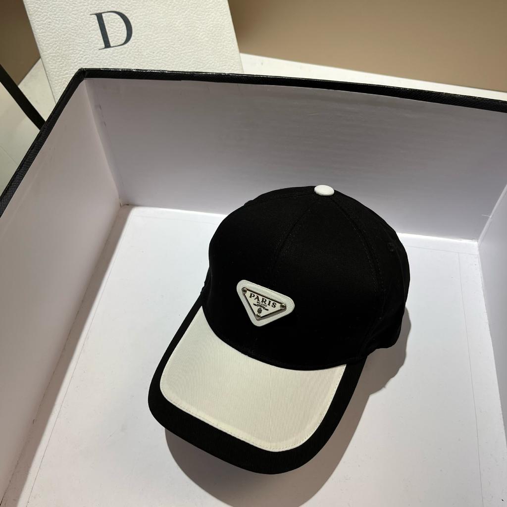 Combed Cotton Inverted Triangle Paris Cap Spring And Summer Black And White Casual Baseball Cap Outdoor Sports Cap