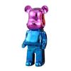 Gradient Electroplated Decorative Bear Figurine - Large Cartoon Money Box for Living Room TV Cabinet