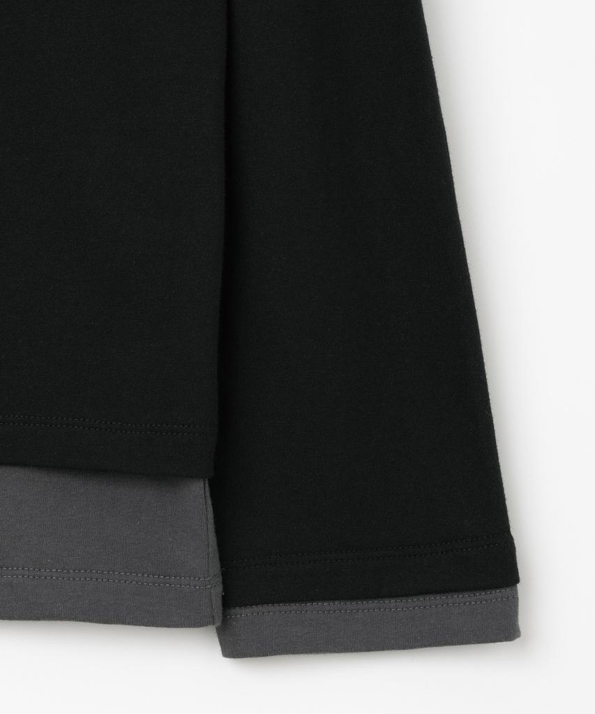 MILLO ARCHIVE Skin Layered Henley Neck T-Shirt [Black]