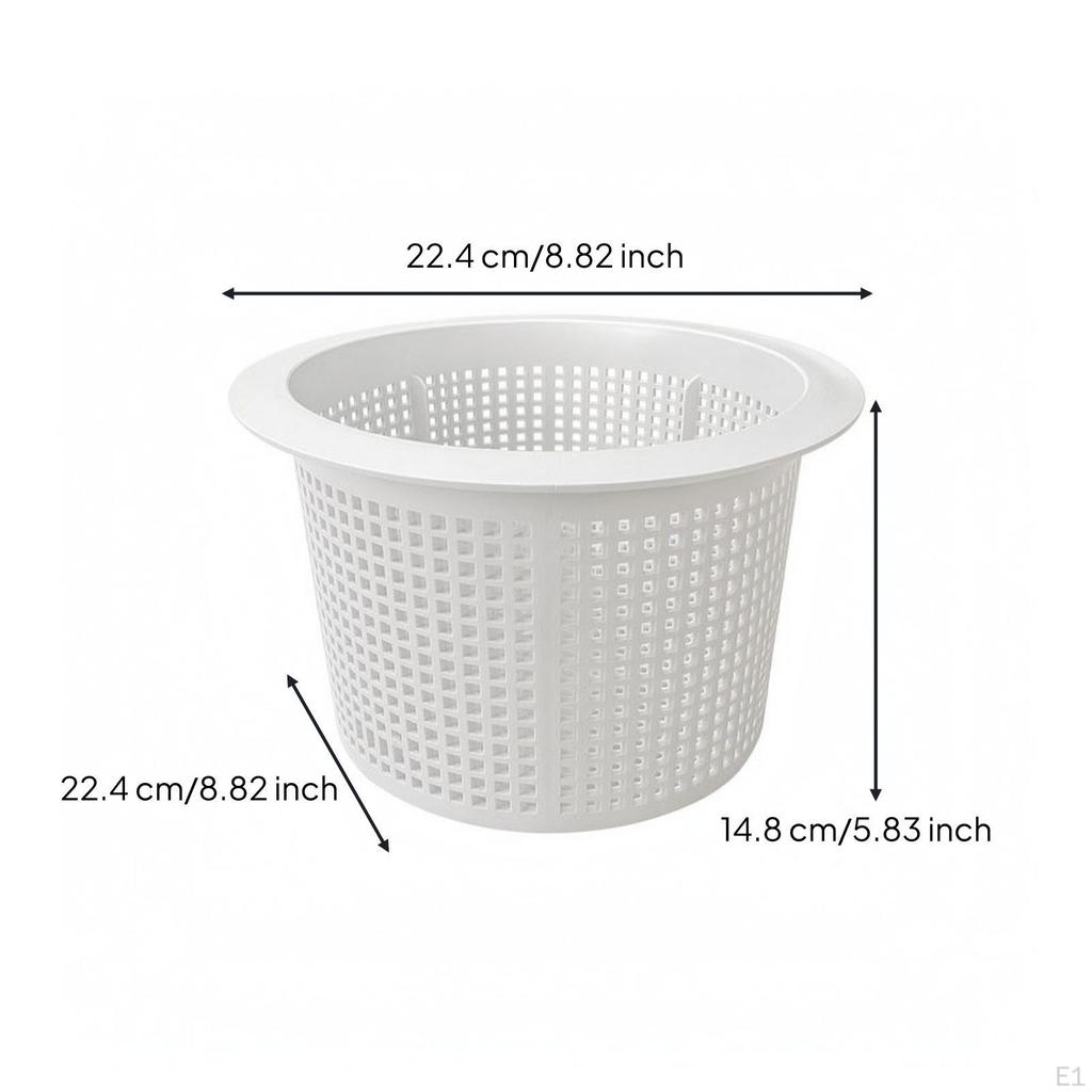 Skimmer Basket LightColored Pool Perforated