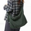 Large Capacity Flannel Shoulder Messenger Bag Women's Versatile Men's and Women's Same Lazy Wind Student Literary Backpack Men's