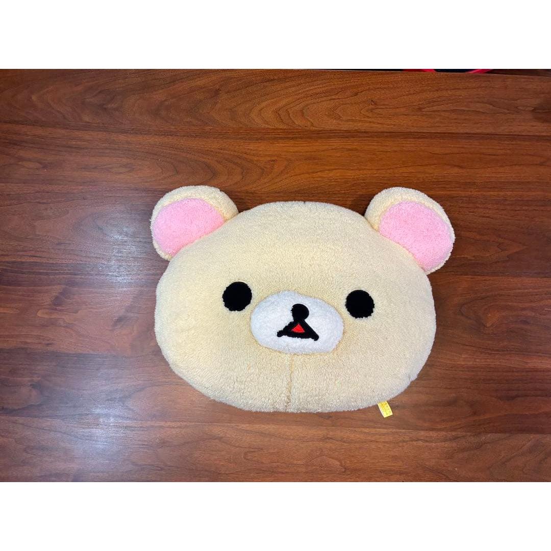 Korilakkuma stuffed animal face cushion