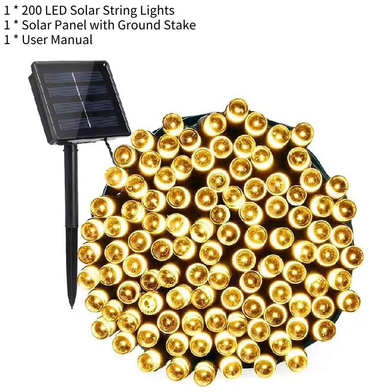 Multi-color Led Solar String Lights Ideal For Outdoor Waterproof Holiday Decoration