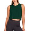 Damen ärmelloses Yoga Tanktop Cutout Rücken Workout Shirt Leicht Atmungsaktiv Laufen Fitness Freizeit Crop Top