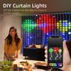 1 Sets LED Curtain Lights String RGB Color Changing with APP Remote Control for Halloween Christmas Wedding Garden Party Decor