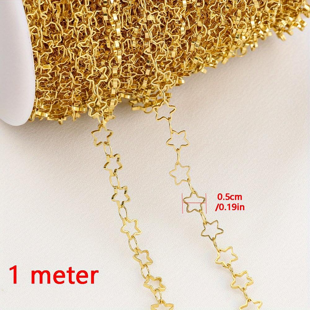 

1Meter Gun Black Punk Hollow Star Neckalce Bracelet Copper Chain for Jewelry Making DIY Components Accessories Chains Wholesale 1Meter