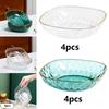 4 Pieces Fruit Plates Household Fruit Candy Tray for Candy Veggies Kitchen