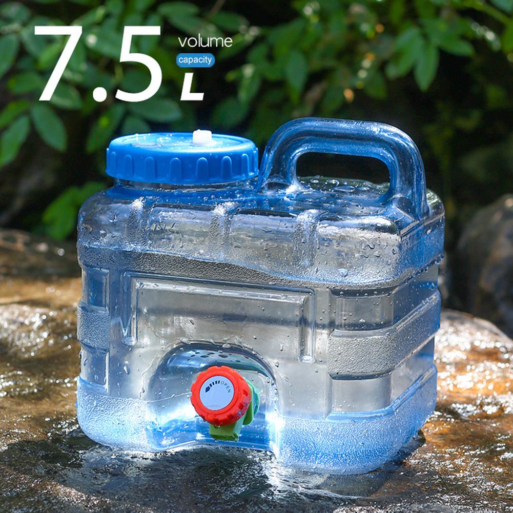 Large Capacity Portable Water Bucket Driving Pure Water Tank Container with Faucet for Outdoor Camping Cooking Picnic Hiking