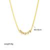 Fashion Light Luxury Simple Transparent Heart Zirconia Snake Bone Necklace Bracelet Set Stainless Steel Titanium Steel