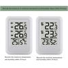 Compact Digital Temperature Humidity Monitor Wall Mountable Wireless Sensor With 24H Data Records And Low Battery Alerts