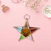 Decorative Star Shape Moroccans Hanging Tealight Candle Holder Multicolored Glass and Iron Frame Lanterns Home Decors