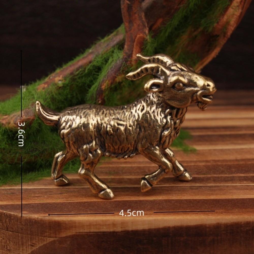 1PC Solid Brass Body Brass Animal Craft Flat Base Frame Feng Shui Decor Study Table Decor