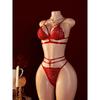 S-XXL Women Sexy Lace Mesh Bra Sheer See Through Design Elastic Straps Lingerie Set