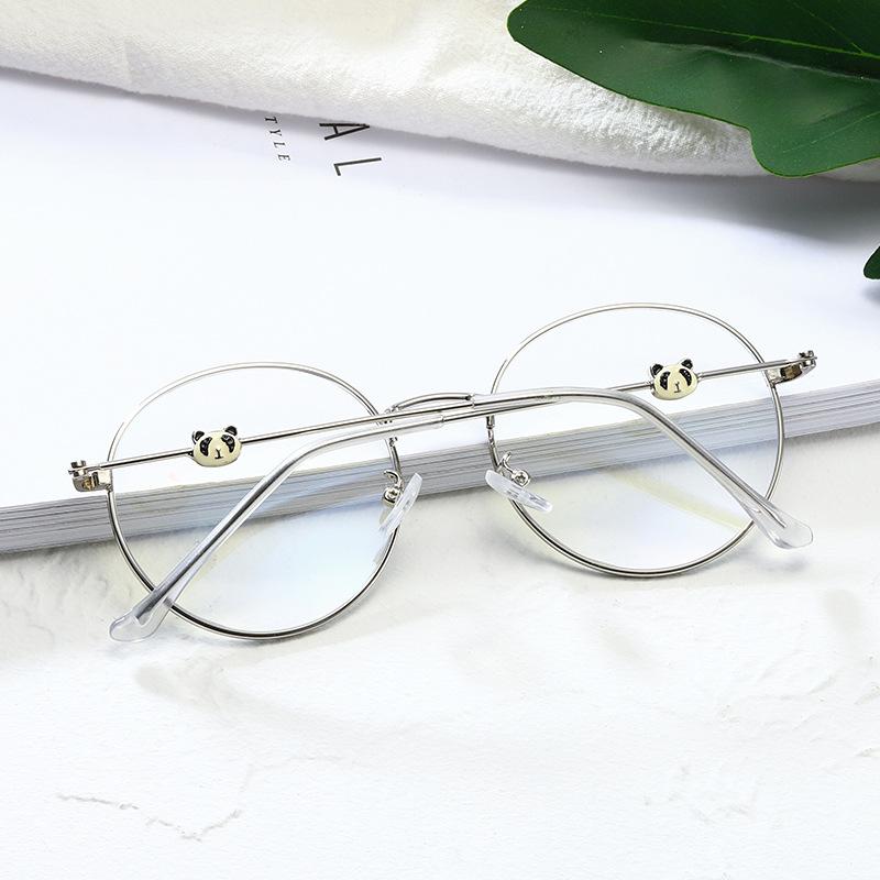 Myopia Glasses Metal Frame Reading Glasses Cute Girl Cartoon Decor Eyeglasses Light Luxury Style Glasses for Women