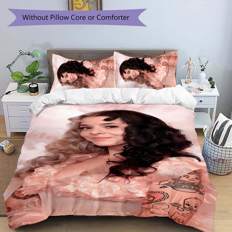Melanie Martinez 3pcs Bedding Set Duvet Cover Closure Includes 1 Duvet Cover & 2 Pillowcases for All Seasons Bedroom Home Dorm Decor