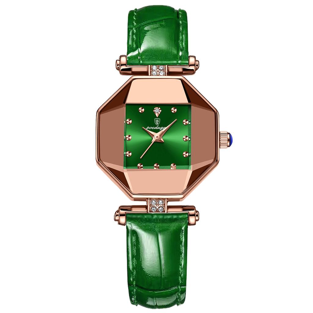 POEDAGAR Luxury Quartz Watch Elegant Fashion Red Dial Waterproof Ladies Leather Watches Women High Quality